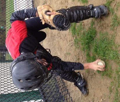 Tucking the chin into the chest pad protects the catchers neck area. B.