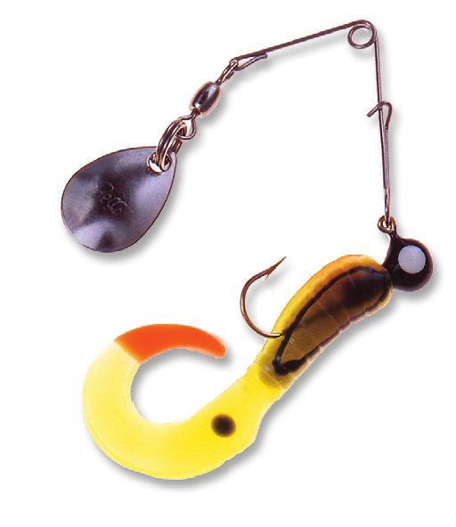 Original style head with barb to hold lure on 5. High quality spinner. 6. Special hand painted dot. 7. Spinner attached to lure.