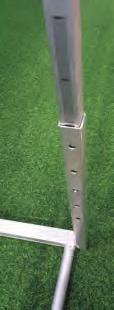 The item is certified by the IAAF. The weight of this hurdle can be adjusted with a star knob screw.