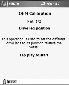 calibrates the relative positions between the drive and