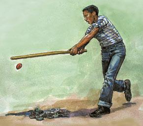 Early Years In a tiny yard in Mobile, Alabama, a skinny seven-year-old boy tossed a bottle cap into the air. He swung his broom-handle bat.