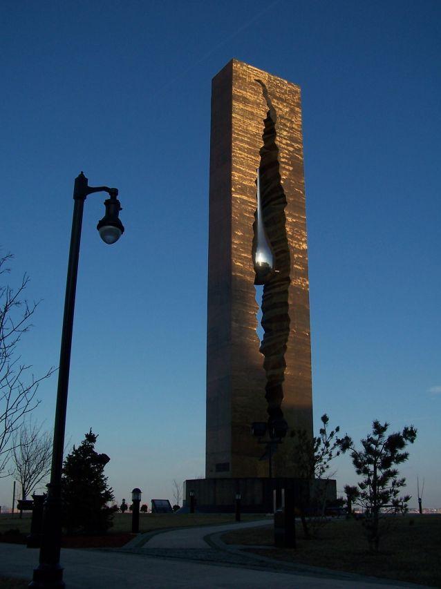 This is the "TEAR DROP" made and installed by the Russians to honor those who died in 9 11 and a