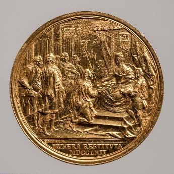 no. 1862bβ Medal celebrating the revival of the University of Pavia Johann Martin Krafft, Vienna, 1770 inv.no. 1795bβ Medal celebrating the revival of the University of Pavia Johann Martin Krafft, Vienna, 1770 inv.