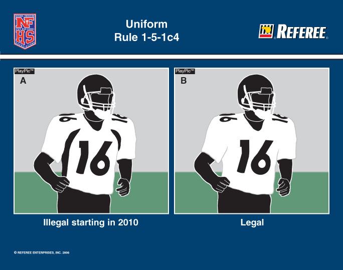 football jersey rule was revised in 2007