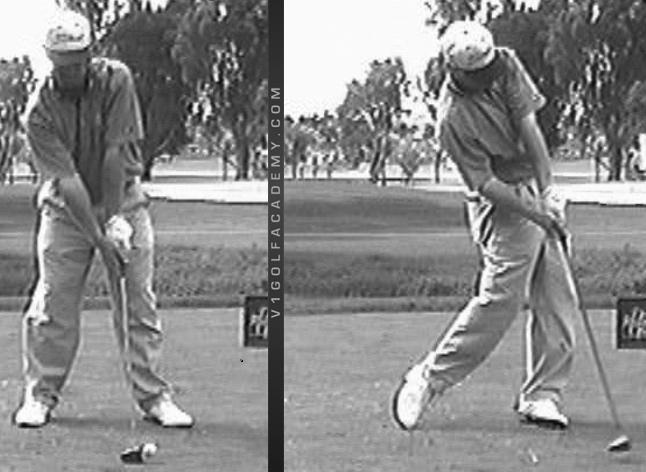 Ernie Els has a square club face at impact with a neutral grip and Bernhard has a square club face with a strong grip but their hands are at different positions at impact!