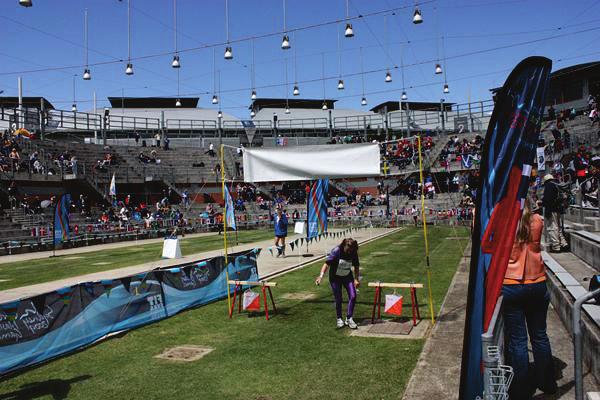 The Sprint Final arena in Sydney at WMOC2009 provided fantastic spectating facilities.