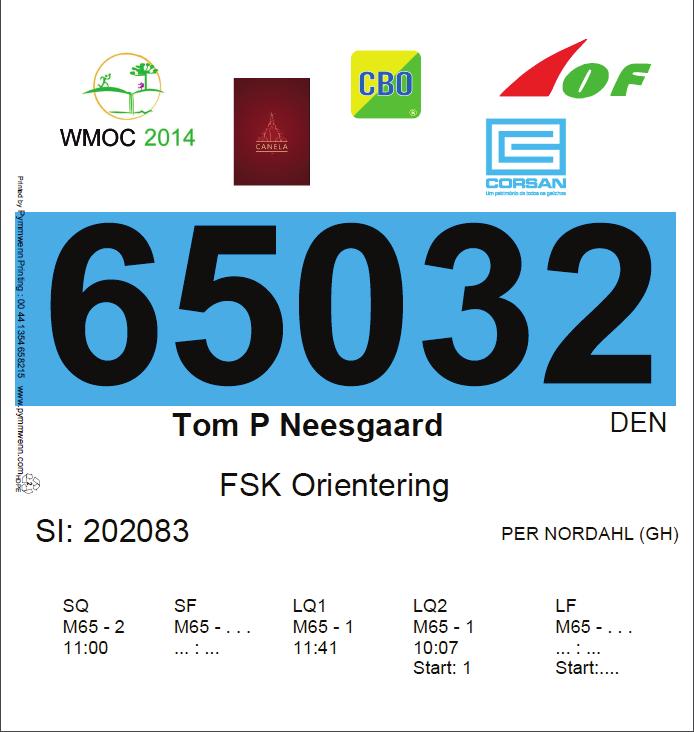 Appendix 6 Bib design Note example above should (from 2018) have forest qualifier replacing LQ1 and Middle Final in place of Q2 Each competitor receives a customised number bib at accreditation
