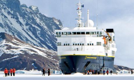 Figure 1 [Left: USCG Polar Sea (PC icebreaker, Cat A), Right: M/V National Geographic Explorer (DNV Ice Class 1A, Cat B)] Figure 2 [Left: M/Y Luna (LR Ice Class 1D, Cat C), Right: M/V Sea Spirit (LR