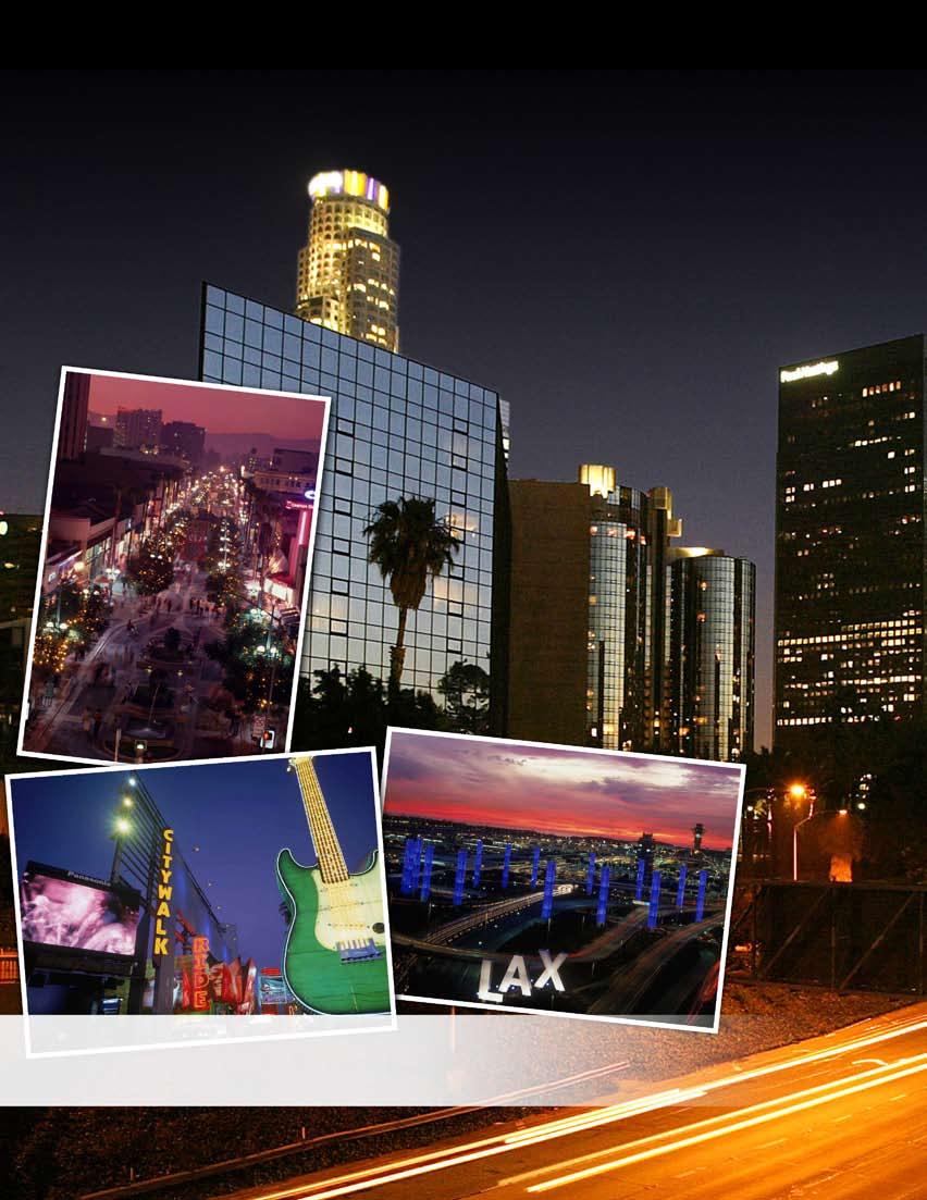 The city of Los Angeles gains international recognition as America s leader in the entertainment and communications industries.