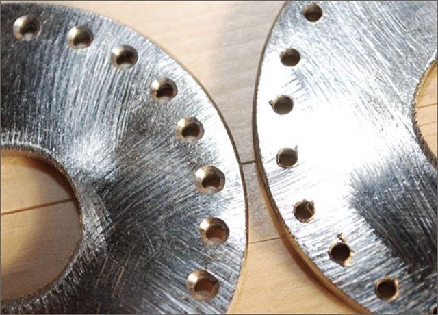 This is especially important on these drilled steel hub flanges, which would have a very sharp edge on the hole.