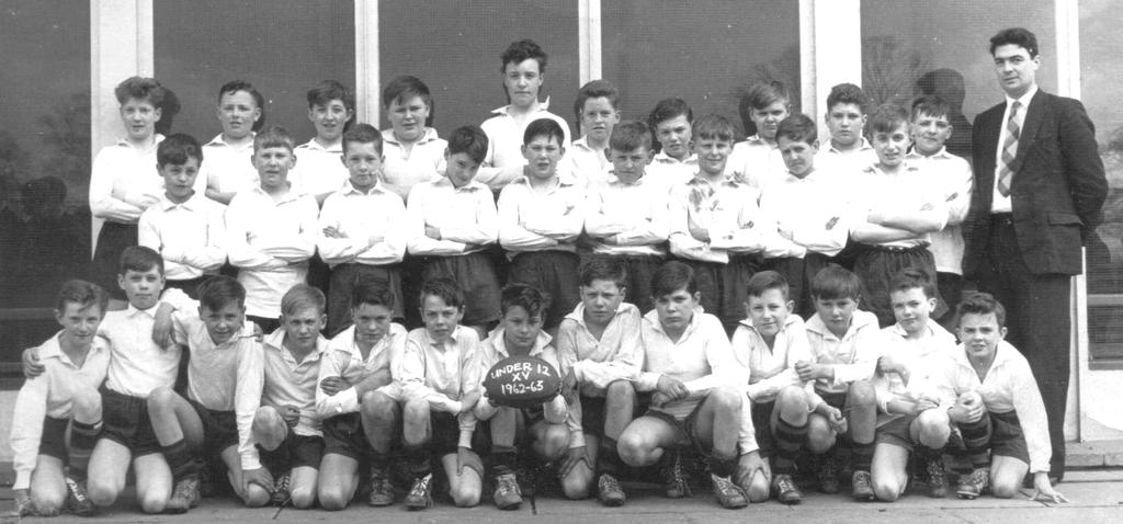 U12 Rugby Squad 1962-63 Thanks to Phil Tibble for the photo. Some names have been added by David Baines and Robert Foster. Thank you.