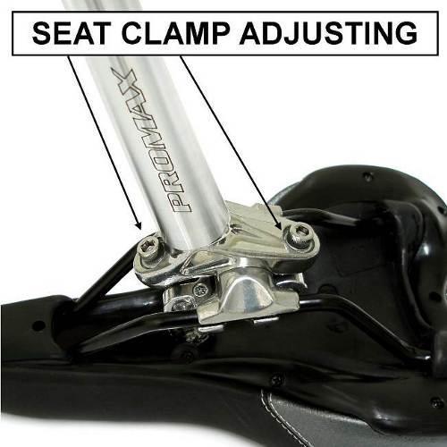 b) Adjusting the saddle You have the ability to adjust the height of your saddle instantly via the quick release clamp.