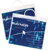 Soft Touch Key Tag. Flexible white rubber key tag (1-3/8" x 2-1/4") with split ring. Raynor logo & website on front in 2-color.