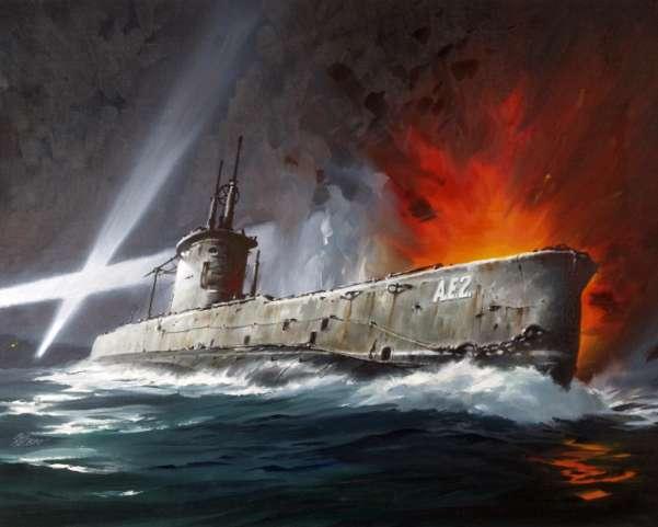 HMA Submarine AE2 The Silent ANZAC The story of AE2 the Silent ANZAC is a story of great bravery and determination by the 32 Australian and British crew in the submarine AE2, sent in to support the