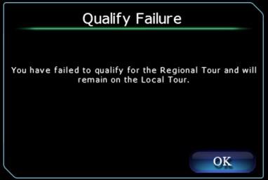 If you do not qualify to play in the tour you chose, you will