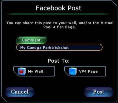 Again, you will get the Facebook Post pop-up screen to add your comments and select whether you want to just post on your