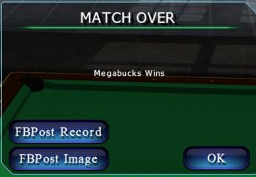 After your match has been completed, you will see a pop-up screen telling you who won the match and
