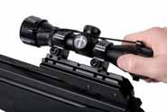 Step 3: Tighten the mounting screws on the scope ring. Step 4: At this time, check for correct eye relief by holding the crossbow in the shooting position.