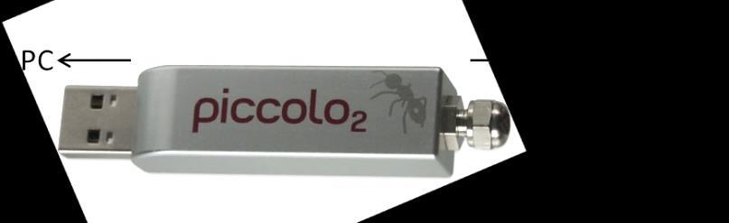 3 Introduction to the Piccolo2 The Piccolo2 is a miniature USB-driven fiber-optic oxygen meter for usage in the laboratory.