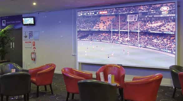 COME DOWN AND CHECK OUT OUR BRAND NEW LOUNGE AREA Our Brand New BIG SCREEN TV - It s 3.5 metres wide x 2 metres high and perfect to watch your favourite Sporting or TV Event on.