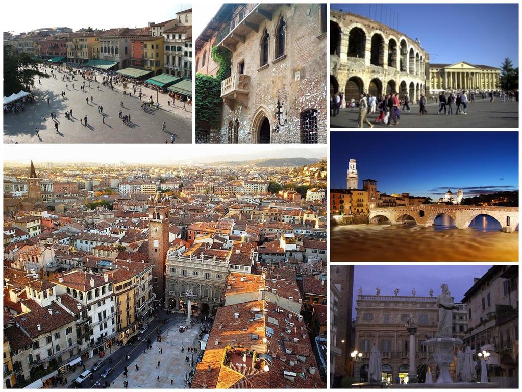 3. THE CITY OF VERONA Known as The city of Romeo and Juliet, Verona is among the top 10 most visited Italian cities.
