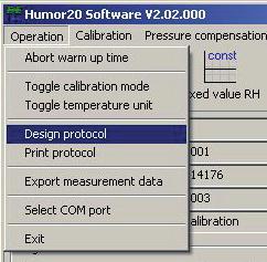 Design protocol: In addition, the HUMOR 20 software provides the option of automatically generating a measurement protocol.