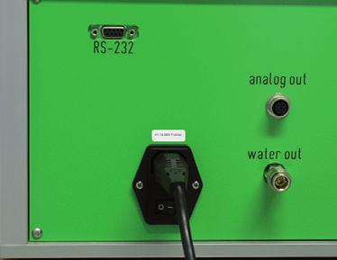 2 Automatic calibration module (optional) Green "power" LED (*) Orange "auto" LED (**) filter set Bracket for filter set (pre-mounted) Compressed-air connecting hose Pressure supply (compressed