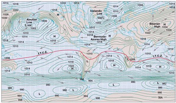 11 Close approximation to real world patterns Reality ITCZ Trade winds Hadley Circulation Cell Break down of Ferrel and
