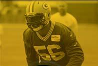 VETERANS JULIUS PEPPERS PRO BOWLS: 8 2004-06, 2008-12 LINEBACKER/DEFENSIVE END NORTH CAROLINA 13th NFL Season First Packers Season Ht: 6-7 Wt: 287 Born: January 18, 1980 NFL Games Played/Started: