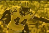 VETERANS JAMES STARKS RUNNING BACK BUFFALO 2013 SEASON: Appeared in 13 games with one start and also played in the team s playoff contest Finished second on the team with 493 rushing yards and a