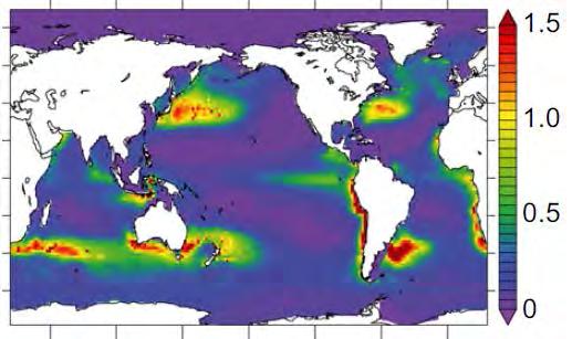 Modeling Micronekton (prey of large pelagics) Teleost biomass and FAO fishing areas Jennings et al.
