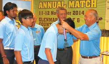 Team SGA receiving the championship trophy, from left, President MGA, Tan Sri Mohd Anwar,
