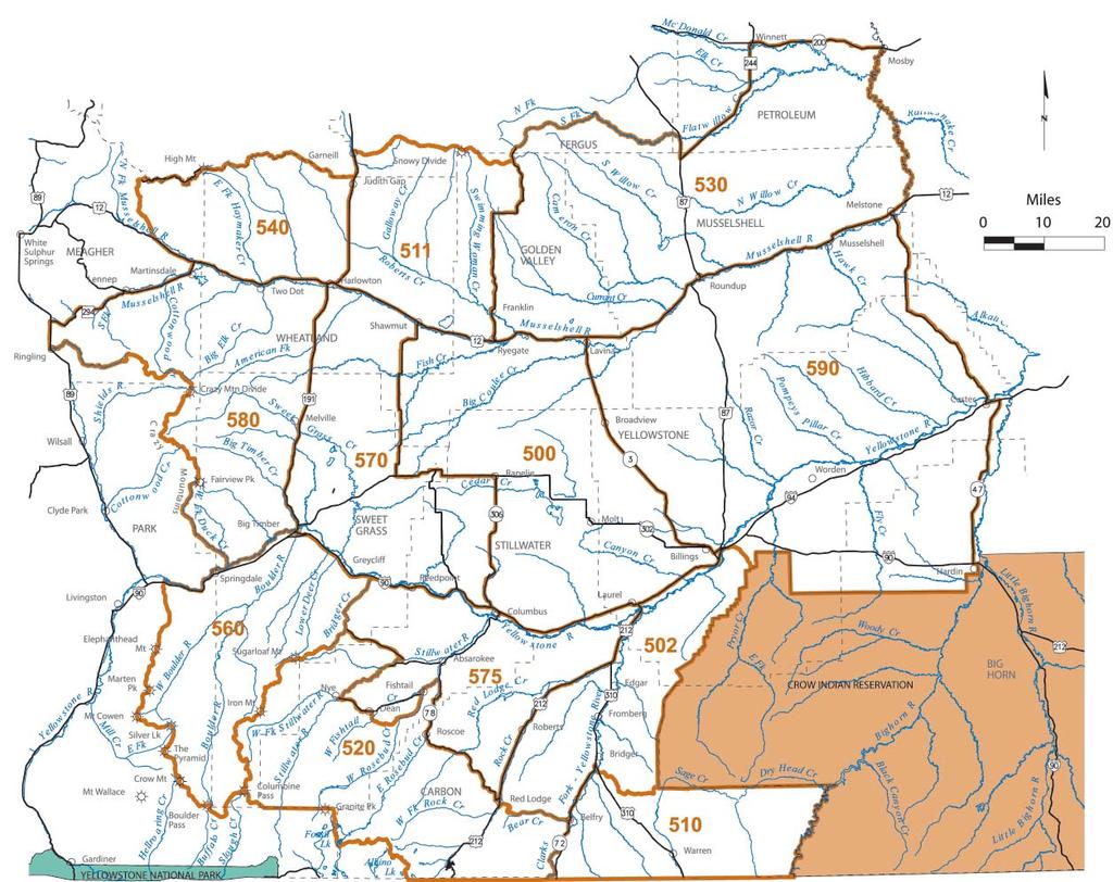 Reference map shows deer/elk hunting districts orientation within the State of Montana Deer & Elk District Maps 2017 Deer Elk Antelope Map only