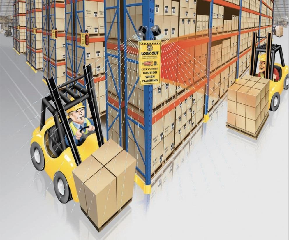 Traffic Safety Sensor Warning Systems Motion detection helps alert workers and drivers in warehouses, manufacturing Applications include rack aisles, corners, dock areas, entryway doors, and more.