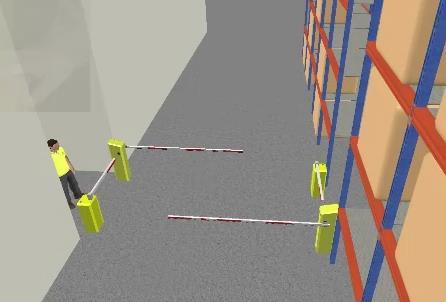 are programmed to refuse entry into a dangerous area if a forklift is detected in the monitored zone.