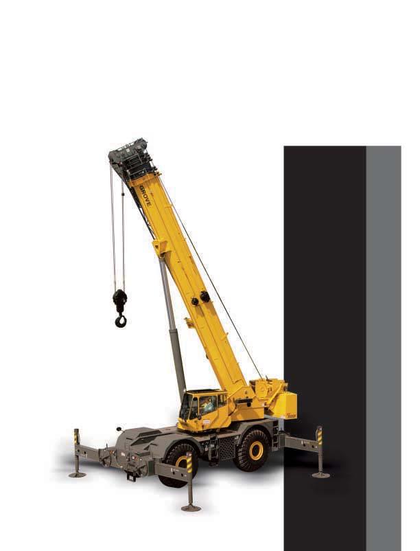 product guide features 90 Ton (80 mt) Capacity 38 ft.-142 ft. (11.6-43.3 m) 5 Section, Full Power Boom 33 ft.-56 ft. (10.1-17 m) Offsettable Bi-fold Lattice, Swingaway Extension 16 ft. (4.
