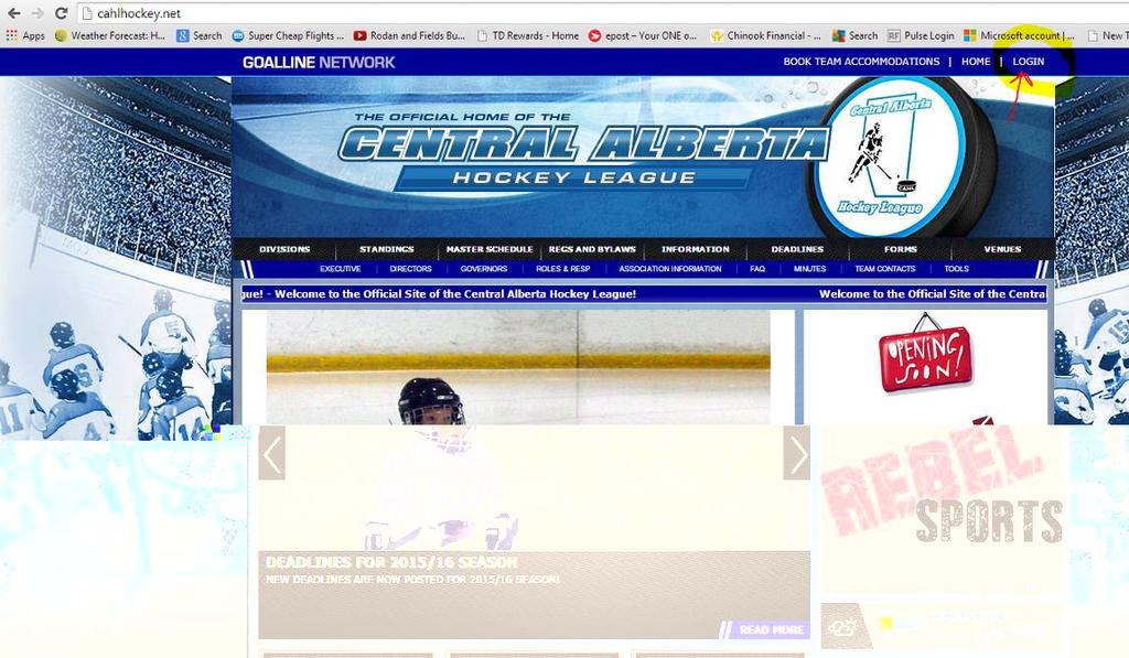 8. Game Data Entry Verification Game Data Entry is entered by the home team into the CAHL website. Login details will be set up for them through the CAHL League Administrator.