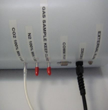 Connect the CO2 gas to the CO2 inlet with a suitable silicone tube.