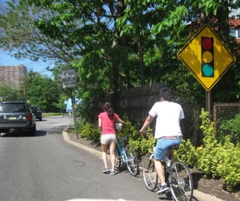 Bicycle compatible shoulder Wide road