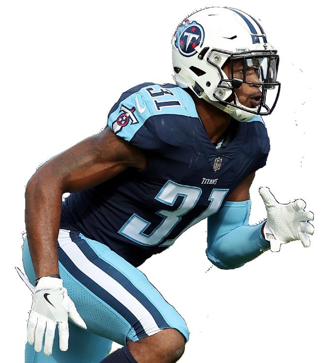 RB DERRICK HENRY led team with career-high 744 rush yards. Had 3 65+ yard TDs from scrimmage in 2017, most in NFL. TE DELANIE WALKER led team with 74 catches & 807 rec. yards. Is 1 of 2 NFL TEs (TRAVIS KELCE) with 800+ rec.