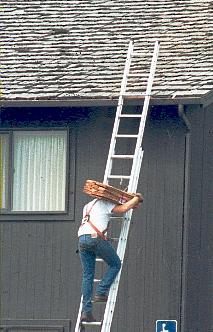 Ladders are fall hazards Ladders must be stabilized and extend at least 3.