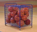 Model Number: VB92 Volleyball Cart Durable, lightweight cart holds up to 30 volleyballs.