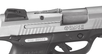 In order to assist you in determining the presence of a cartridge in the chamber of your RUGER SR9C TM pistol, and to comply with state laws, the SR9C TM is equipped with a loaded chamber indicator.
