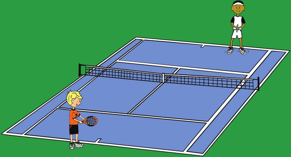 About the Game of Tennis Tennis is a game played on a rectangular court with a net in the middle.