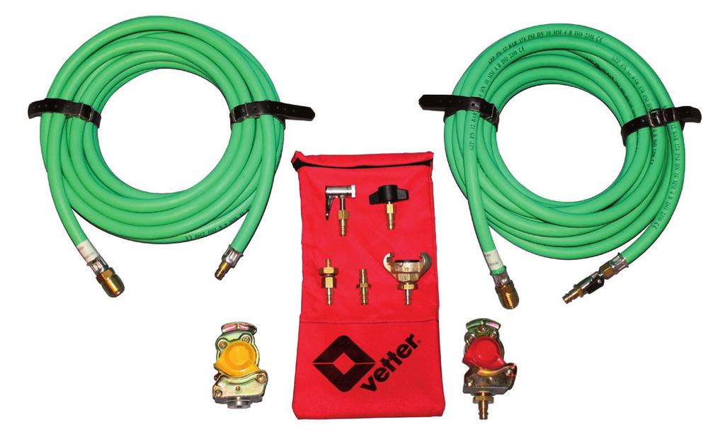 Vetter Lifting Bags 1.0 bar/14.5 psi Never leave the controller and the inflation device unattended while the lifting bags are under pressure.