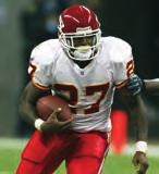 Priest Holmes (at Oakland, 12/9/01)... 168 15. Larry Johnson (at N.Y. Giants, 12/17/05)... 167 16. Abner Hayes (vs. Buffalo, 9/30/62)... 164 17. Priest Holmes (at San Diego, 11/30/03)... 162 18.
