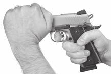 If the pistol is not to be fired immediately, the manual safety lever should be placed in the safe position (see Figure 3, p. 12). 7.
