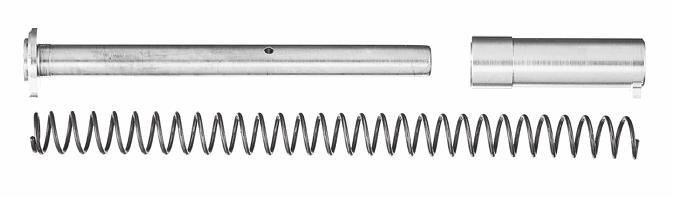 9. In order to separate the recoil spring from the guide rod, insert the recoil spring/guide rod