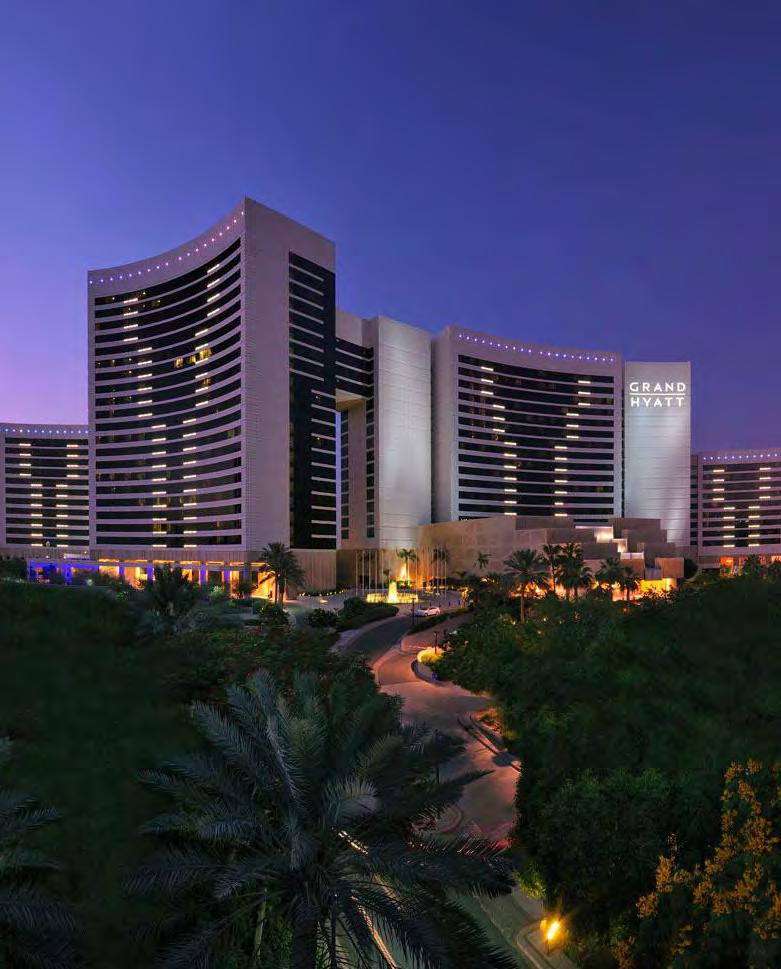 Grand Hyatt A multi-awarded five-star hotel, Grand Hyatt is a modern, luxurious property towering over the edge of the historic Dubai Creek.