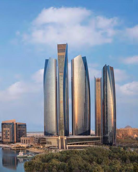 Jumeirah Etihad Towers ABU DHABI Infusing a dramatic contemporary design with a relaxing ambiance of the beach, this property defies the standards of modern luxury.
